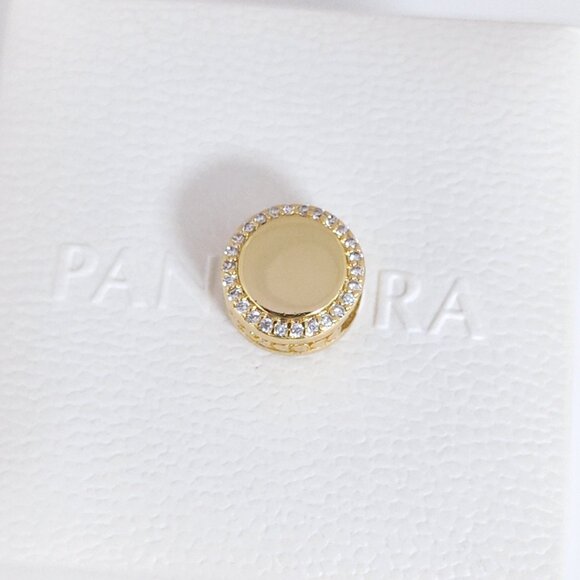 Pandora Engravable Aunt Charm Bead Gold Plated with box - Picture 9 of 9
